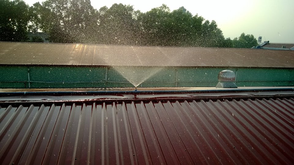 Hệ thống phun nước làm mát mái tôn